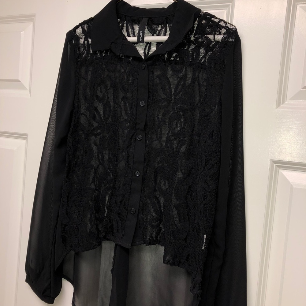 Black Shear Blouse